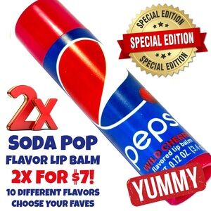 Authentic 2X PEPSI CLASSIC Flavored Lip Softening Balm